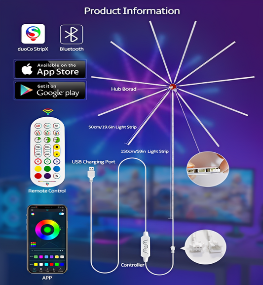 Luces LED - Fuegos Artificiales