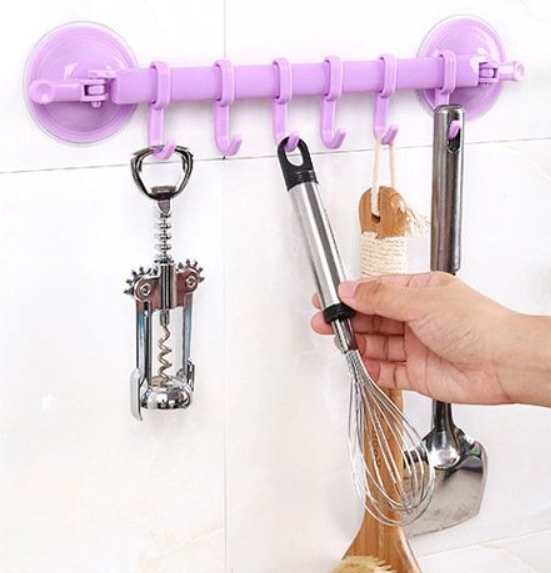 Colgador Multiusos Ajustable de 6 Ganchos